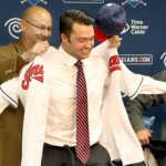 Nick Swisher In His Indians Jersey